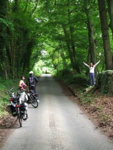 Enjoying the beech woods on the way to Farmington