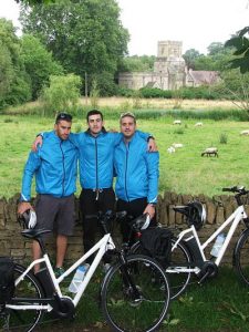 Ron with friends on e-bike tour