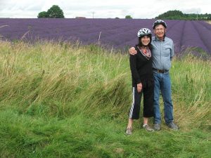 Jane and Mike at Snowshill Lavender